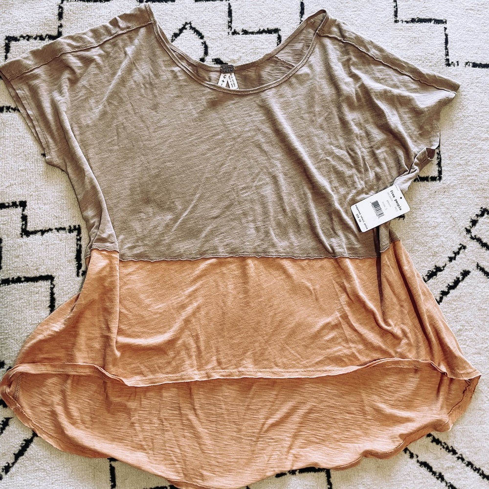 Free People color block tee